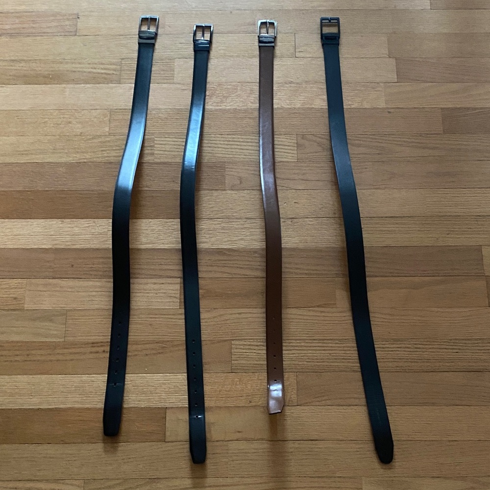 Set of Four Classic Leather Belts